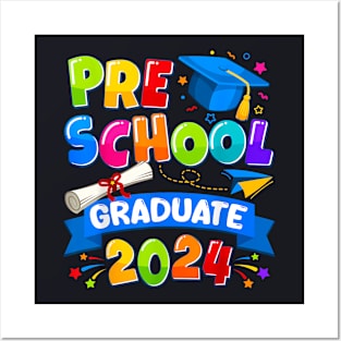 Preschool Graduation 2024 Pre-K Graduate Kids Boys Girls Posters and Art